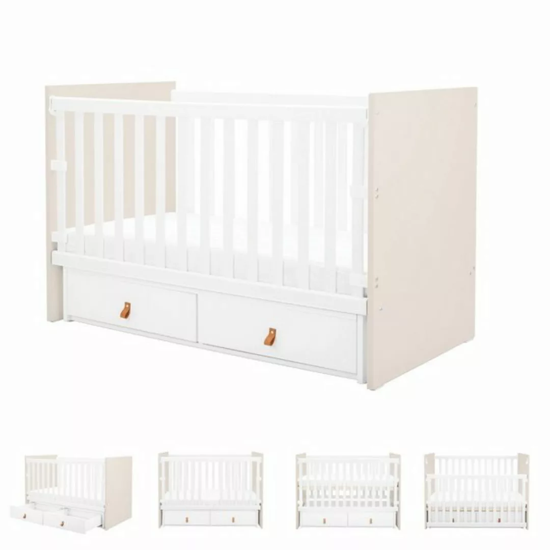 Kikkaboo Komplettbett Babybett Hollee Gitterbett, 120 x 60 cm Schwingfunkti günstig online kaufen