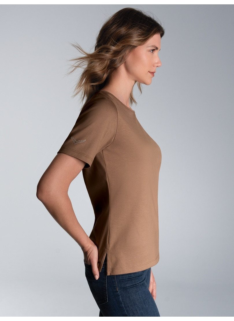 Trigema T-Shirt "TRIGEMA T-Shirt DELUXE Baumwolle mit Kristallsteinen", (1 günstig online kaufen