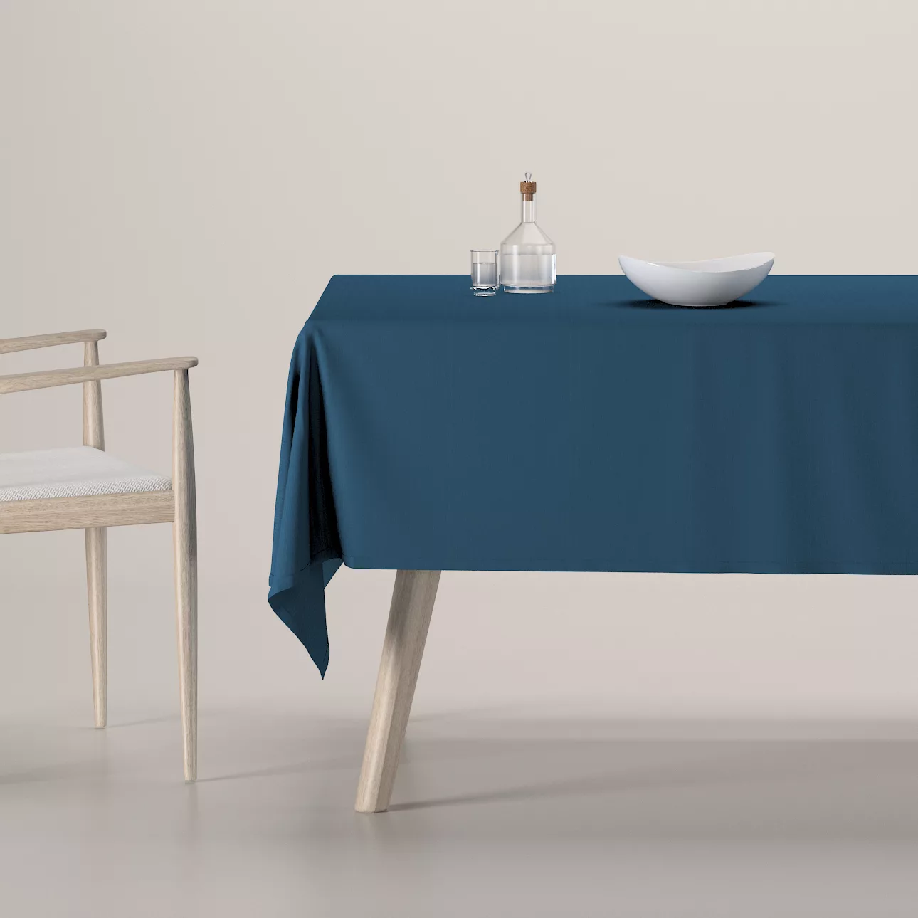 Rechteckige Tischdecke, marinenblau , Cotton Panama (702-48) günstig online kaufen