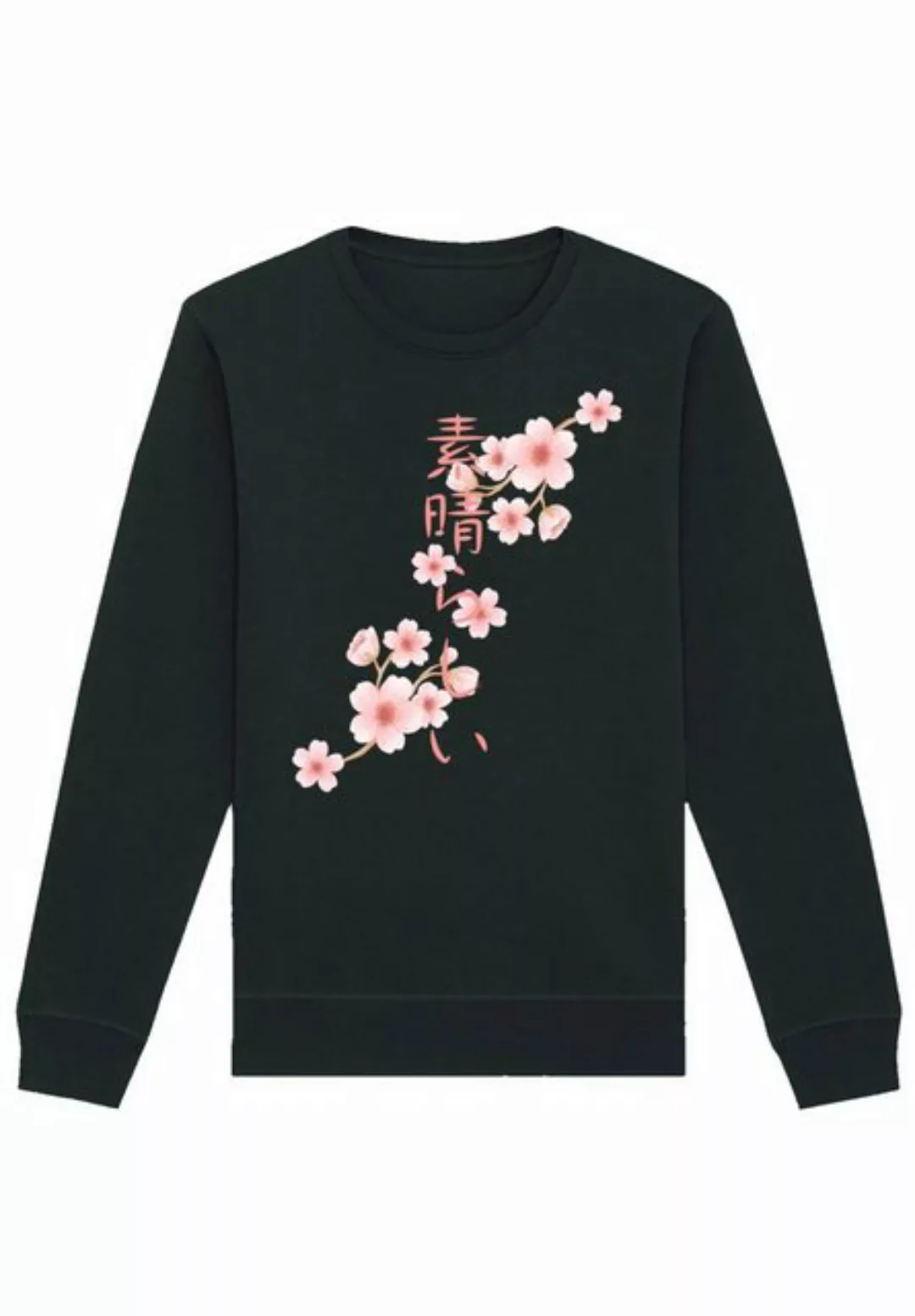 F4NT4STIC Sweatshirt Kirschblüten Asien Print günstig online kaufen