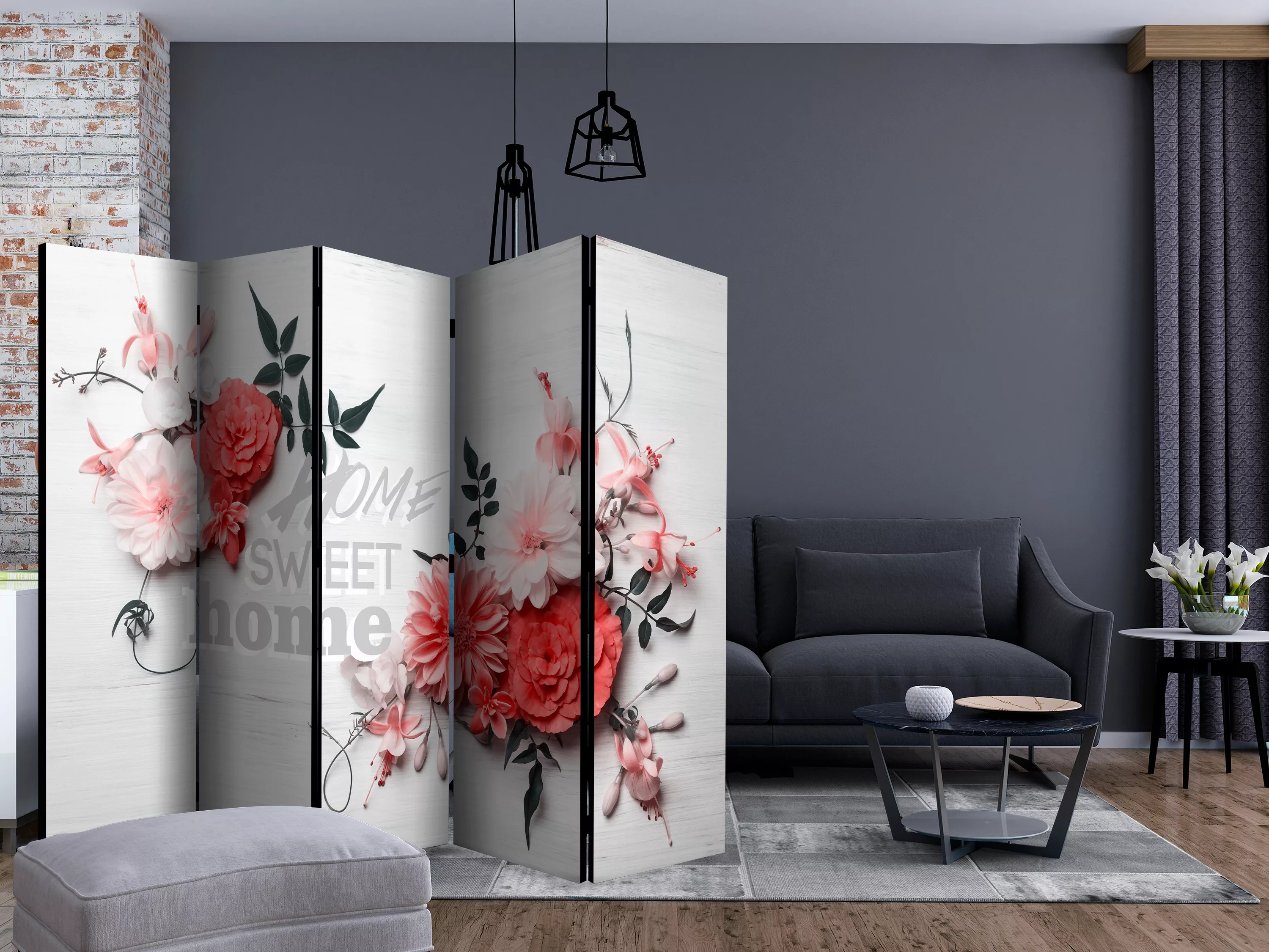 5-teiliges Paravent - Romantic House Ii [room Dividers] günstig online kaufen