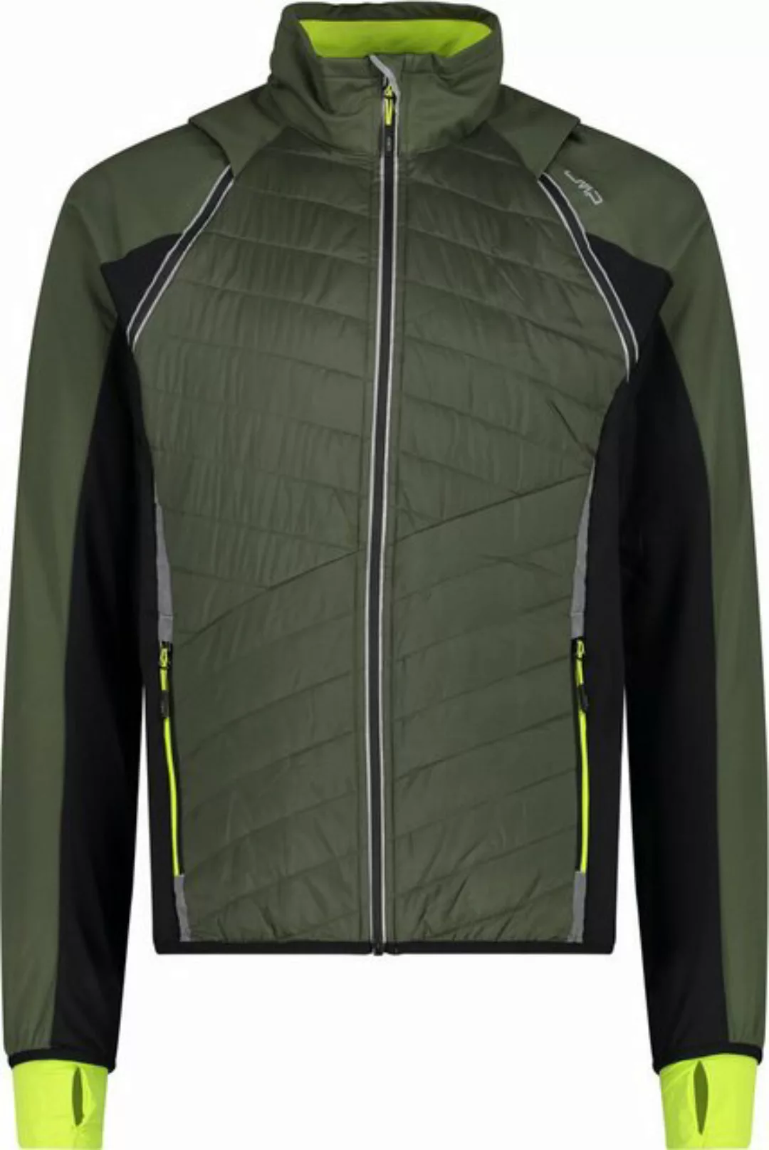 CMP Funktionsjacke MAN JACKET WITH DETACHABLE SLEEVES OIL GREEN-NERO günstig online kaufen