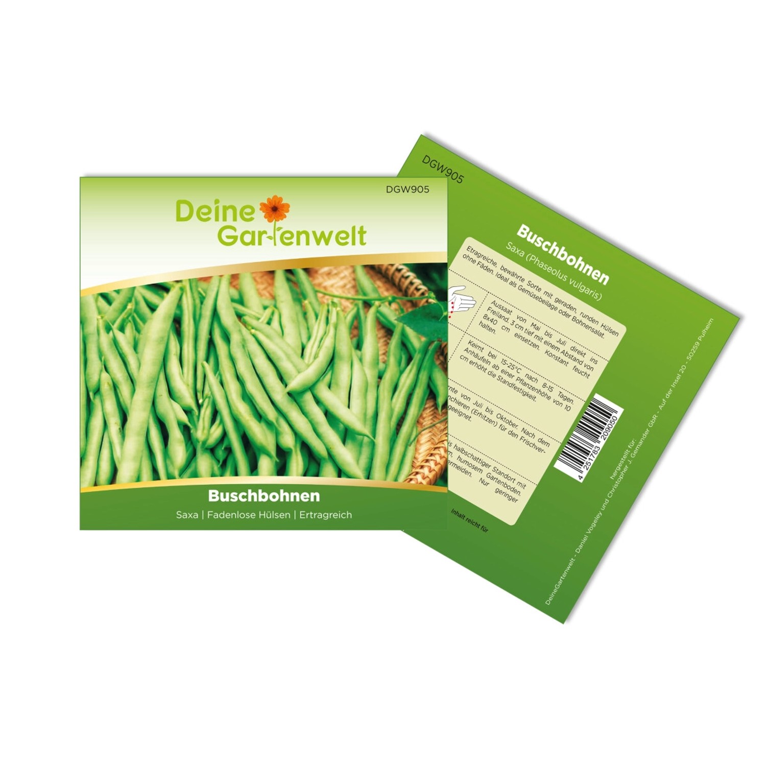 Deine Gartenwelt Buschbohne Saxa Samen günstig online kaufen
