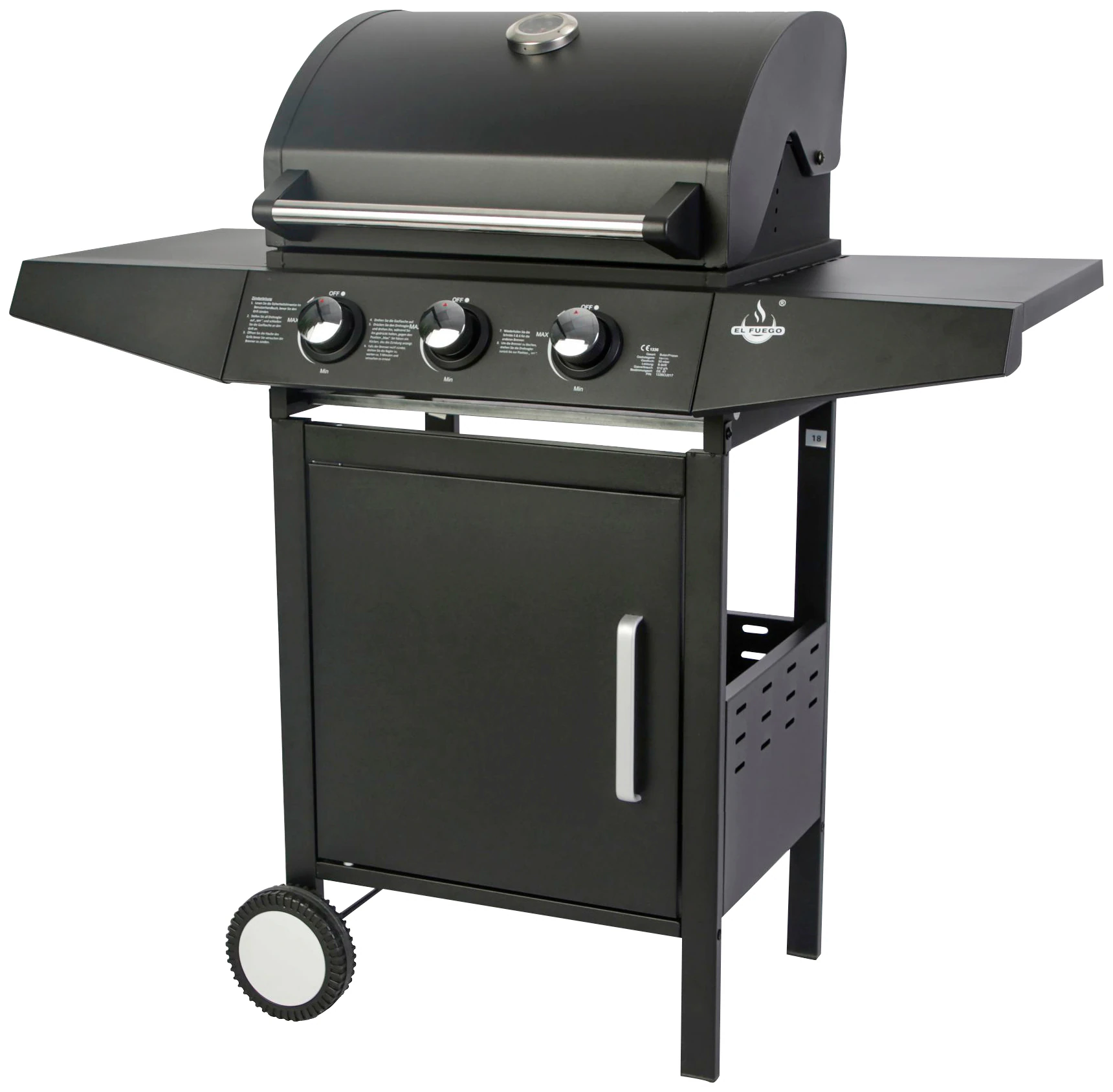 El Fuego Gasgrill "San Angelo", BxTxH: 110x53x102 cm günstig online kaufen