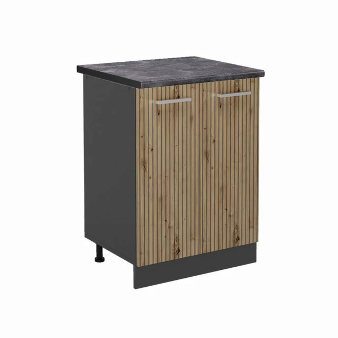 Vicco Unterschrank R-Line, Artisan-Eiche/Goldkraft Eiche, 60 cm AP Marmor günstig online kaufen