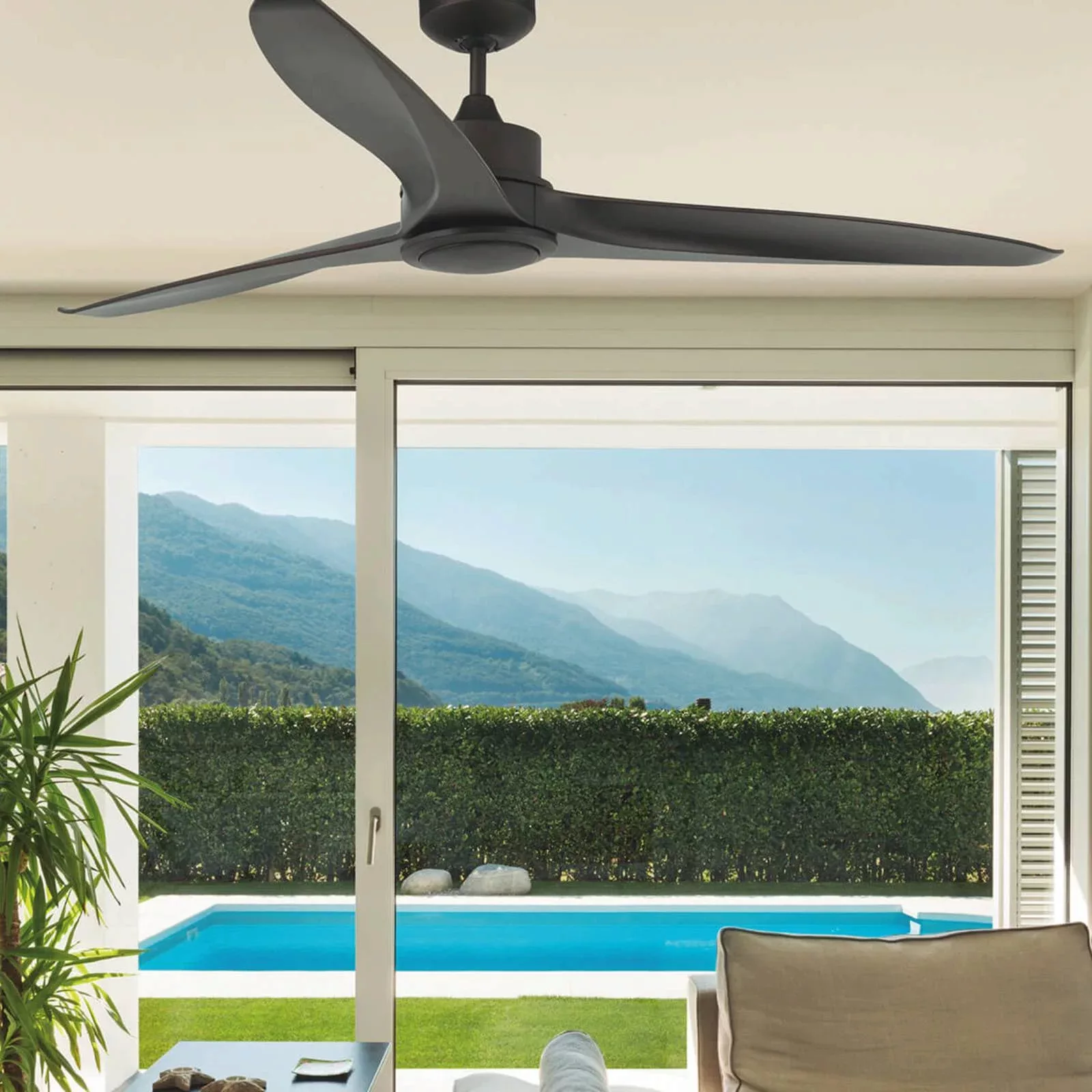 LED-Deckenventilator Tonic, dunkelbraun günstig online kaufen