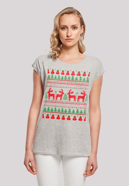 F4NT4STIC T-Shirt "Christmas Reindeers Weihnachten Muster", Print günstig online kaufen