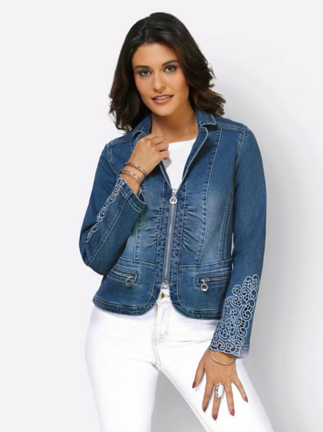 creation L Blusenblazer Jeans-Jacke günstig online kaufen