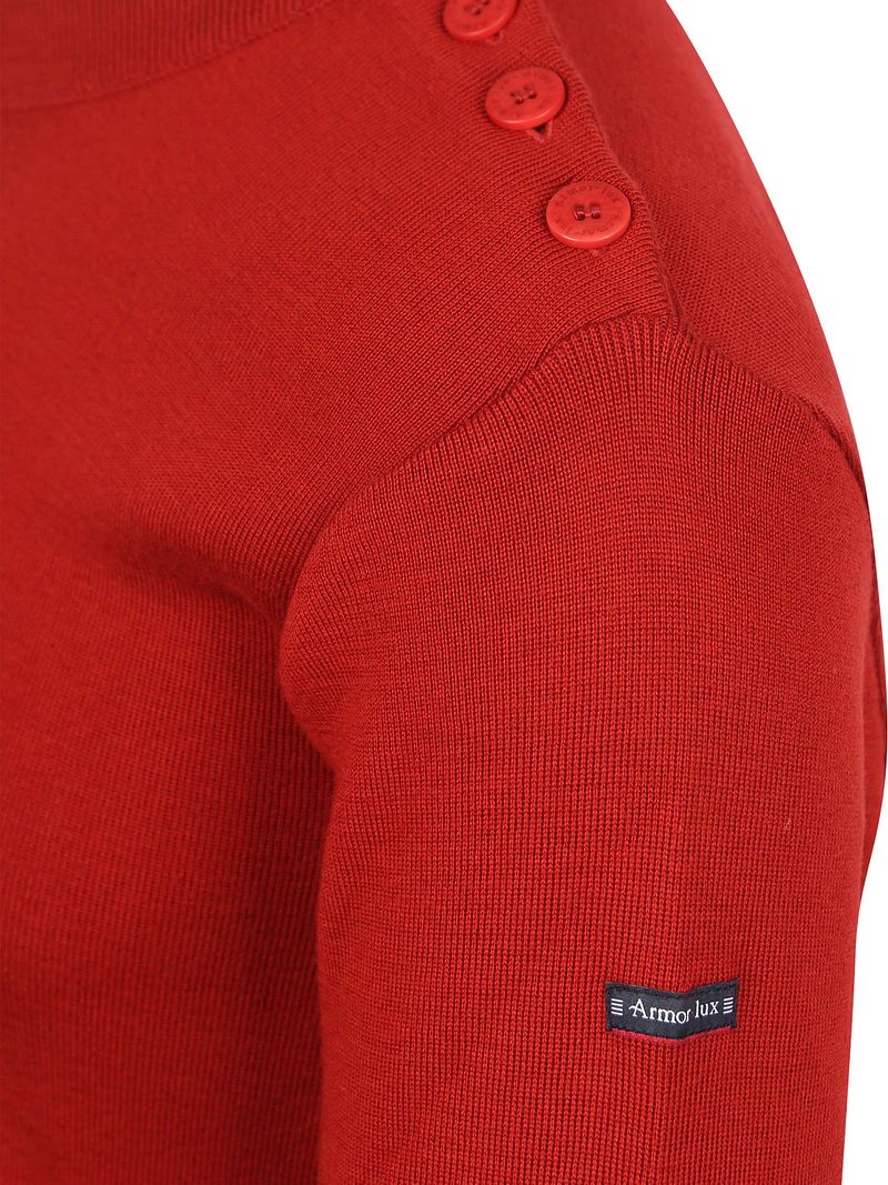 Armor-Lux Marin Goulenez Pullover Merinowolle Rot - Größe M günstig online kaufen