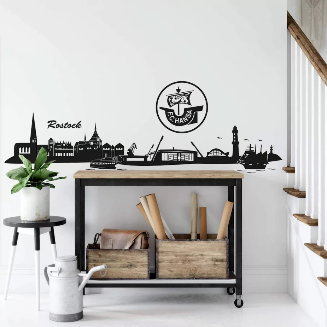 Wall-Art Wandtattoo »Hansa Rostock Skyline + Logo«, (Set, 1 St.) günstig online kaufen