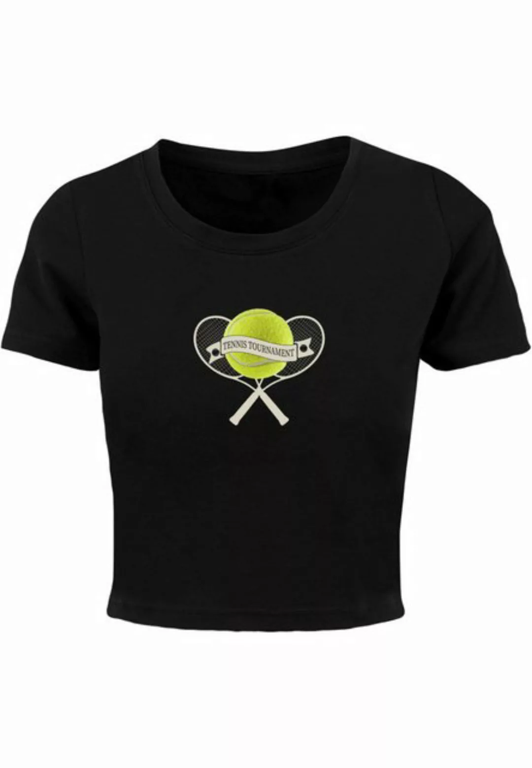 Merchcode T-Shirt Merchcode Damen Ladies Tennis Tournament Cropped Tee (1-t günstig online kaufen