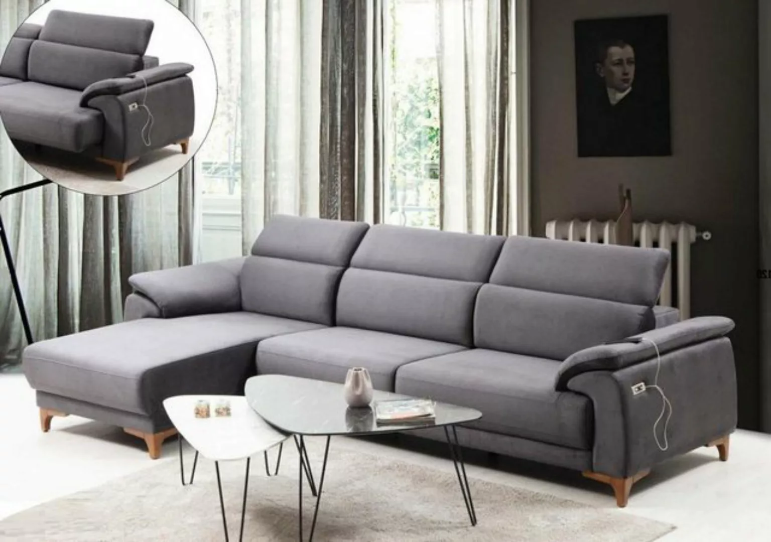 Xlmoebel Ecksofa Sofa in L-Form für das moderne Wohnzimmer mit luxuriösem D günstig online kaufen