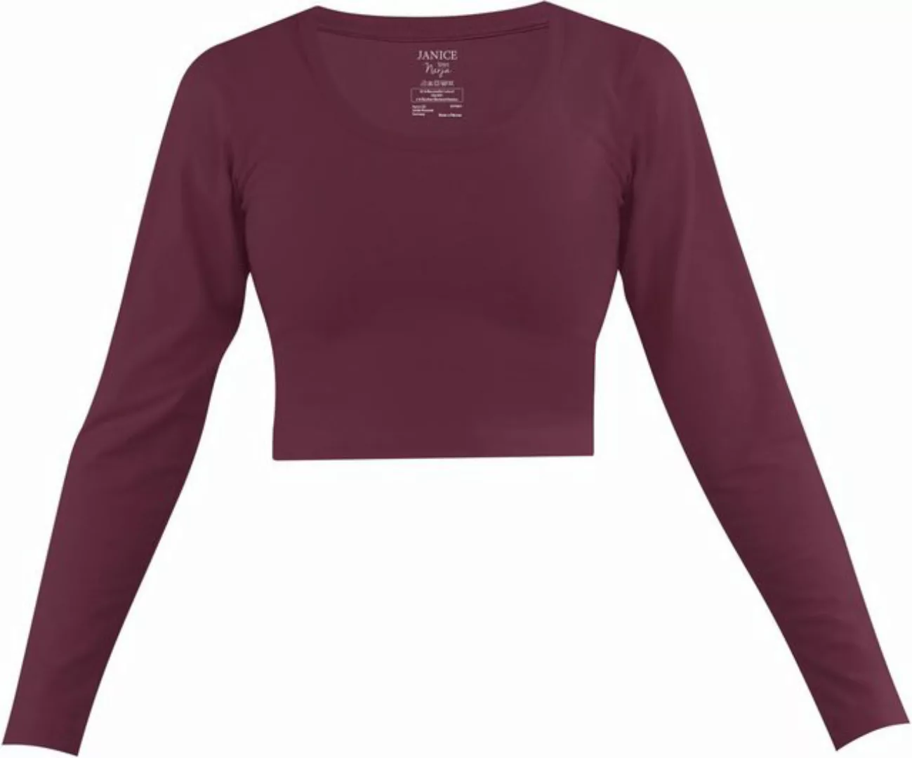 Janice Langarmshirt Damen crop Langarmshirt Nerja Kurzer Pullover aus Baumw günstig online kaufen