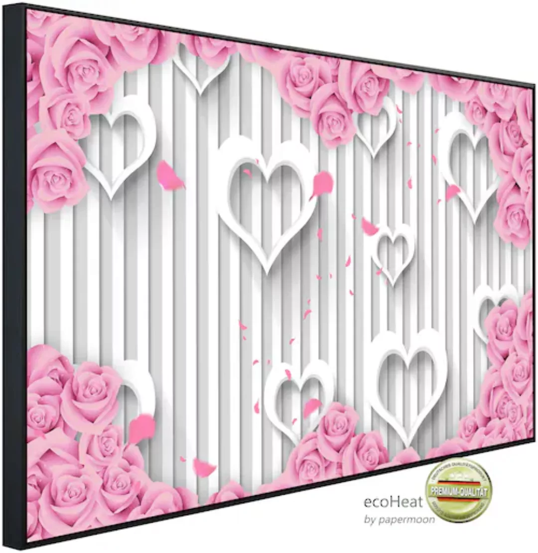 Papermoon Infrarotheizung »Muster mit Blumen und Herzen«, sehr angenehme St günstig online kaufen