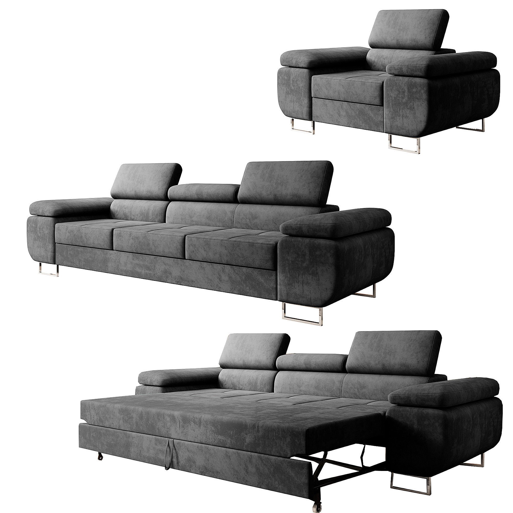 M-Punkt24 Polstergarnitur Miami, (3-2-1 Set, 3-3-1 günstig online kaufen