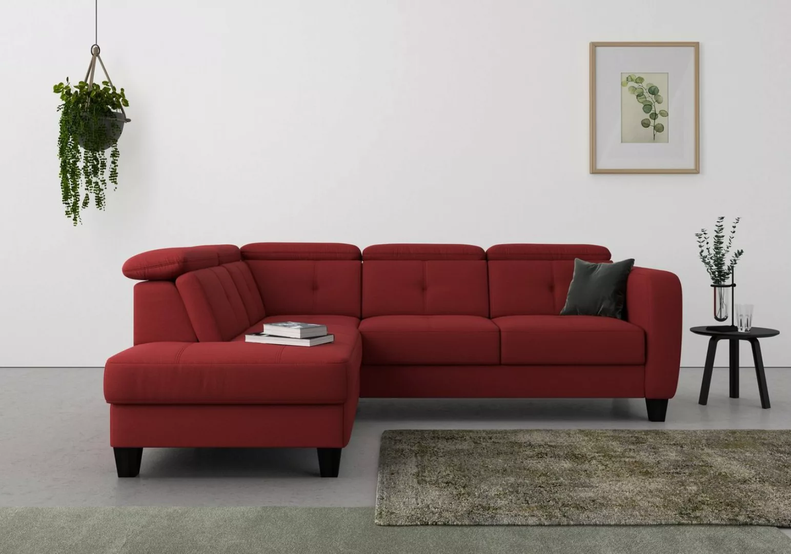 sit&more Ecksofa Belluci L-Form, inklusive Federkern, wahlweise mit Bettfun günstig online kaufen