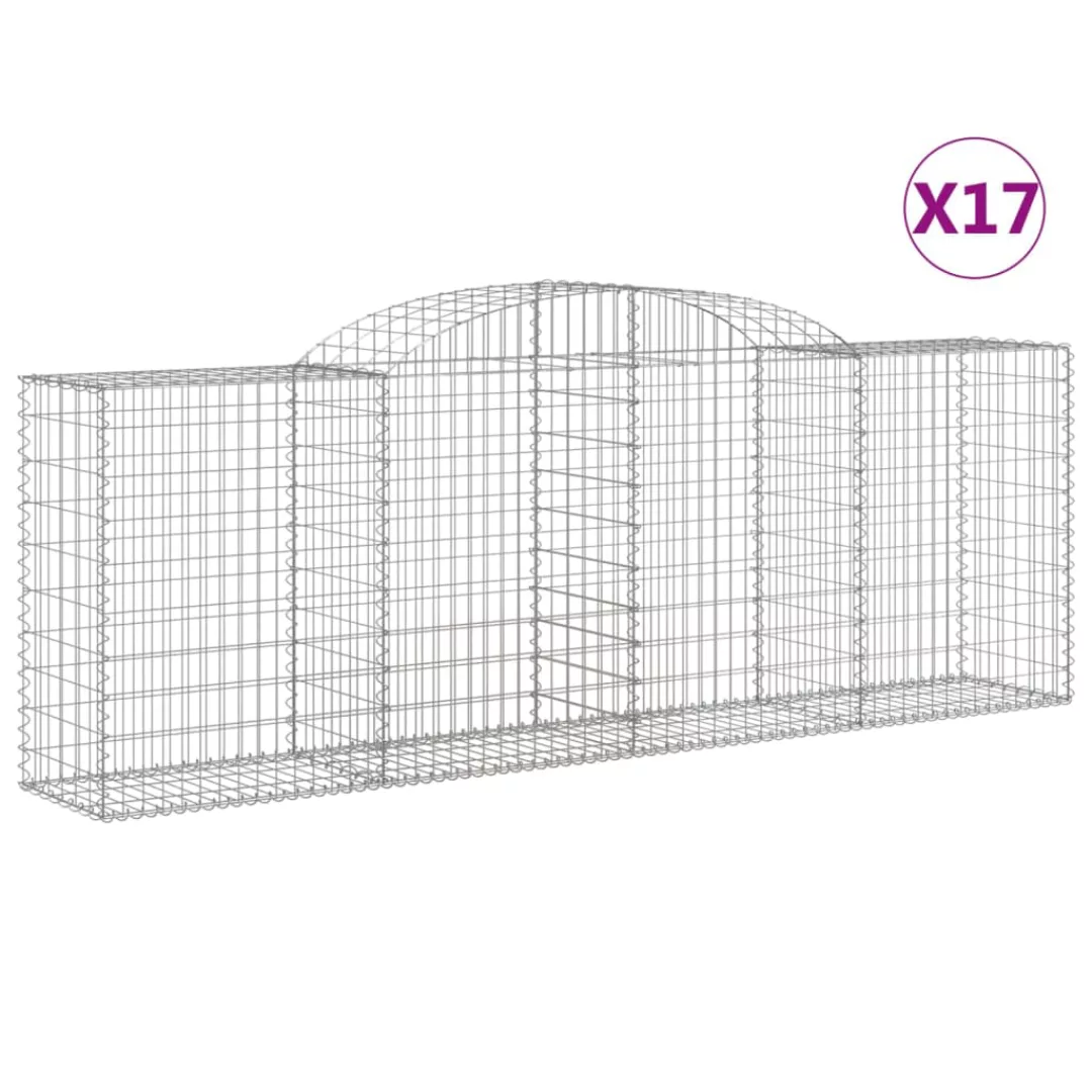 Vidaxl Gabionen Mit Hochbogen 17 Stk 300x50x100/120cm Verzinktes Eisen günstig online kaufen