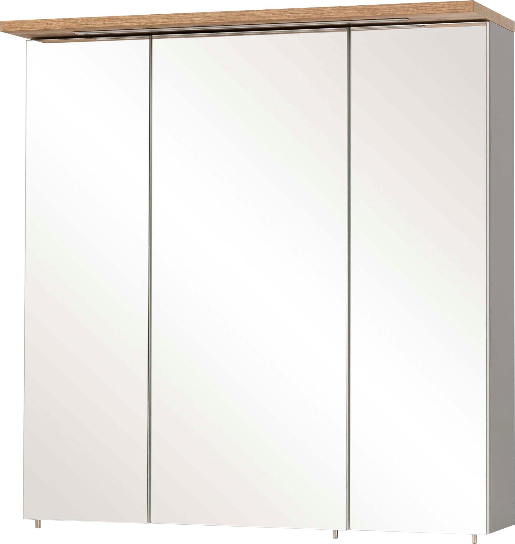 Schildmeyer Spiegelschrank "Profil", Breite 70 cm, 3-türig, LED-Beleuchtung günstig online kaufen