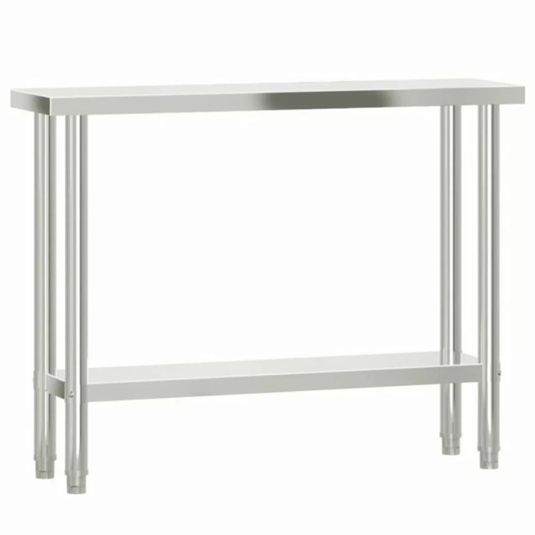 vidaXL Hängeschrank Küchen-Arbeitstisch 110x30x85 cm Edelstahl günstig online kaufen