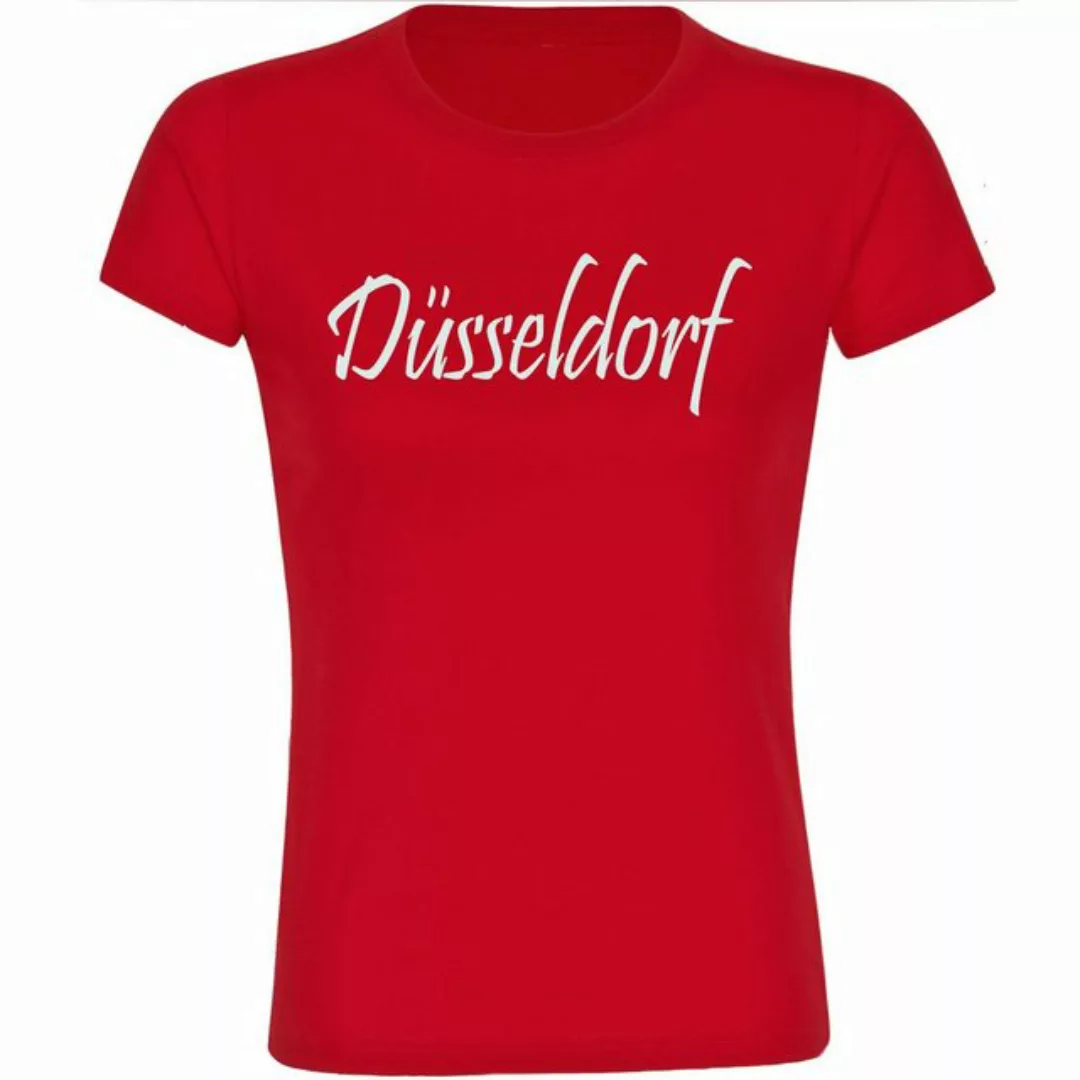 multifanshop T-Shirt Damen Düsseldorf - Schriftzug - Frauen günstig online kaufen