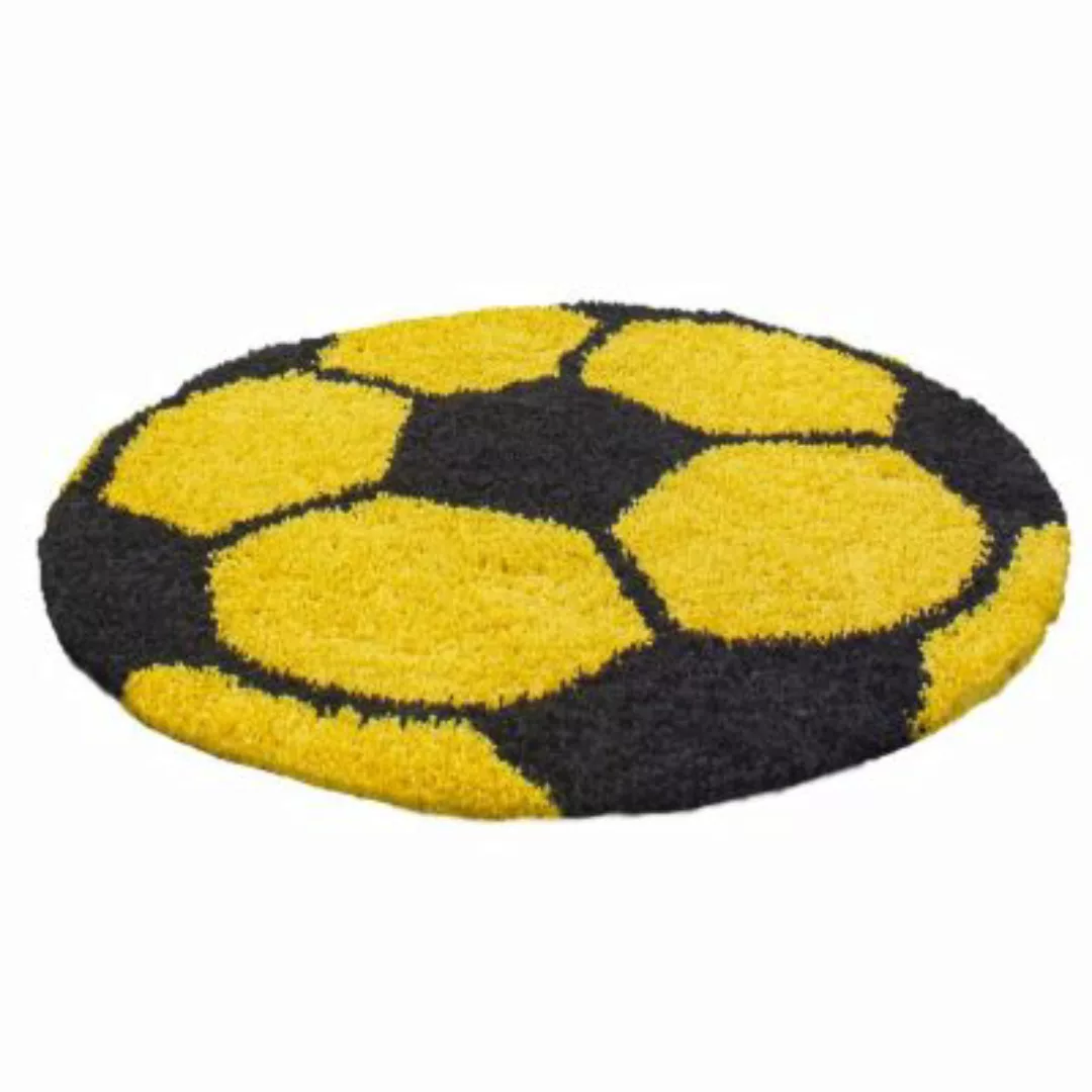 Giancasa Kurzflor Fussball Teppich Comer-460 gelb Gr. 100 x 100 günstig online kaufen