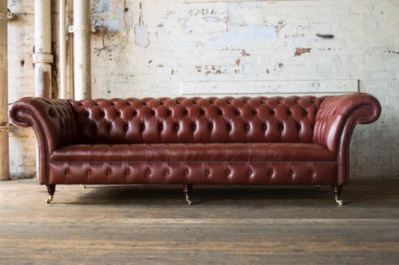 Xlmoebel Sofa XXL Großes Chesterfield-Sofa 4-Sitzer Couch Polster Luxus Kla günstig online kaufen