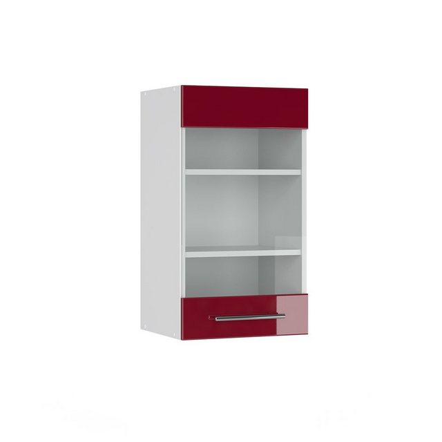 Vicco Glashängeschrank Fame-Line, Bordeaux Hochglanz/Weiß, 40 cm günstig online kaufen