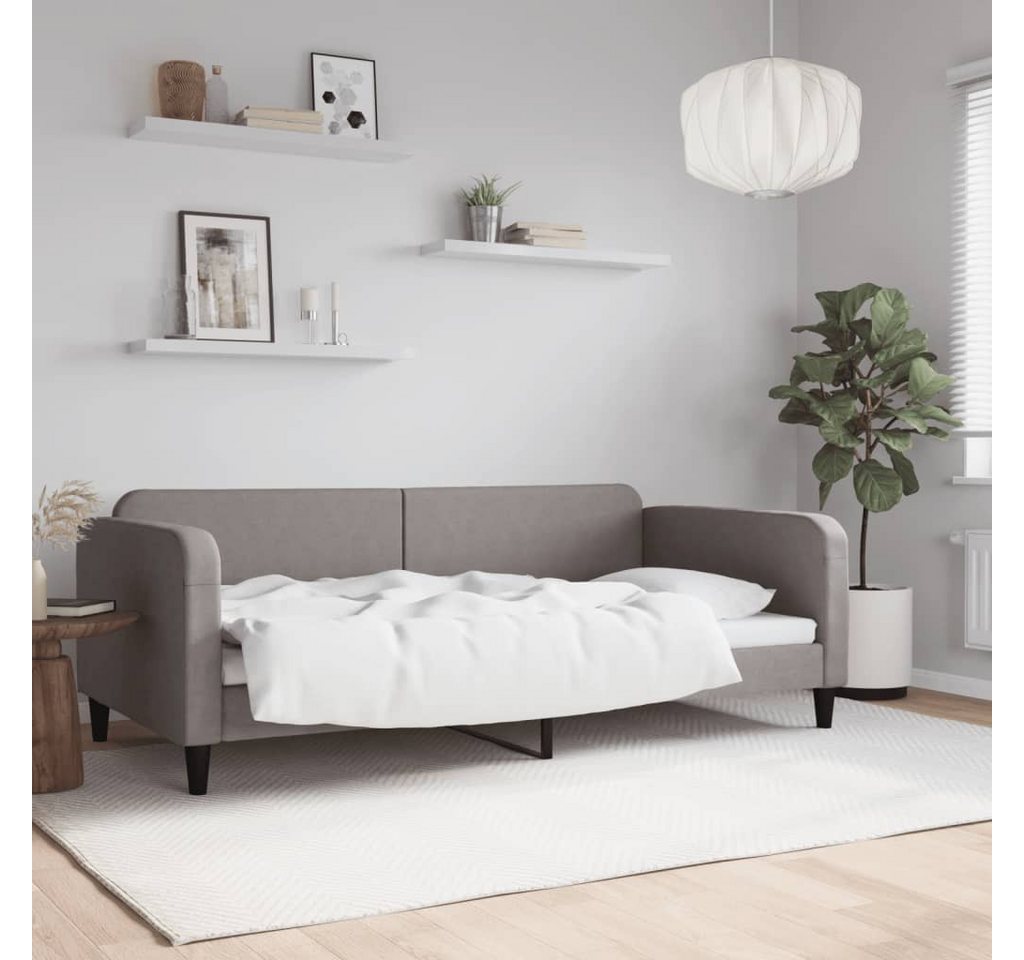 vidaXL Gästebett Tagesbett Taupe 100x200 cm Stoff Gästebett Gästecouch Gäst günstig online kaufen