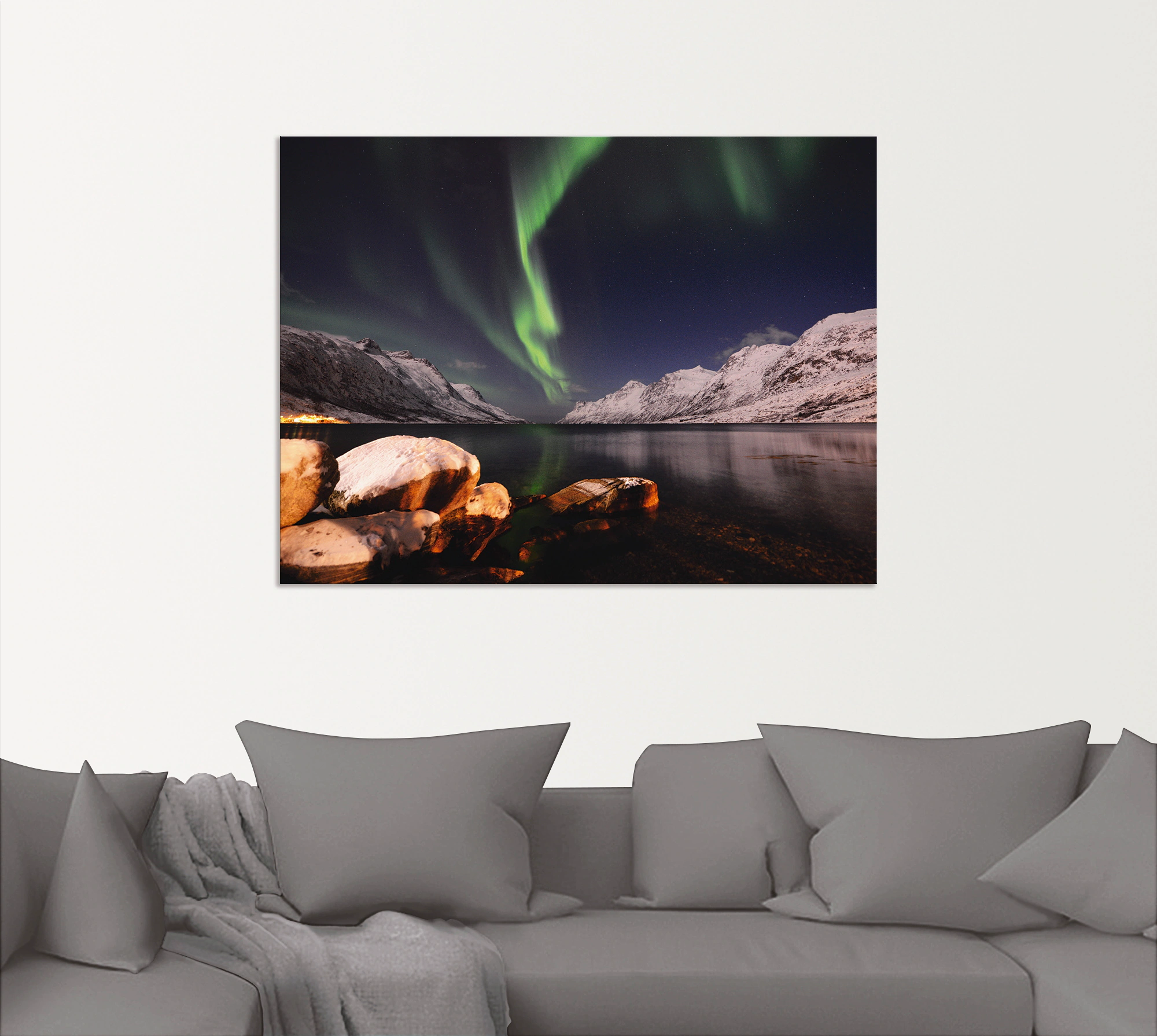 Artland Wandbild "Nordlicht Norwegen II", Himmel, (1 St.), als Alubild, Out günstig online kaufen