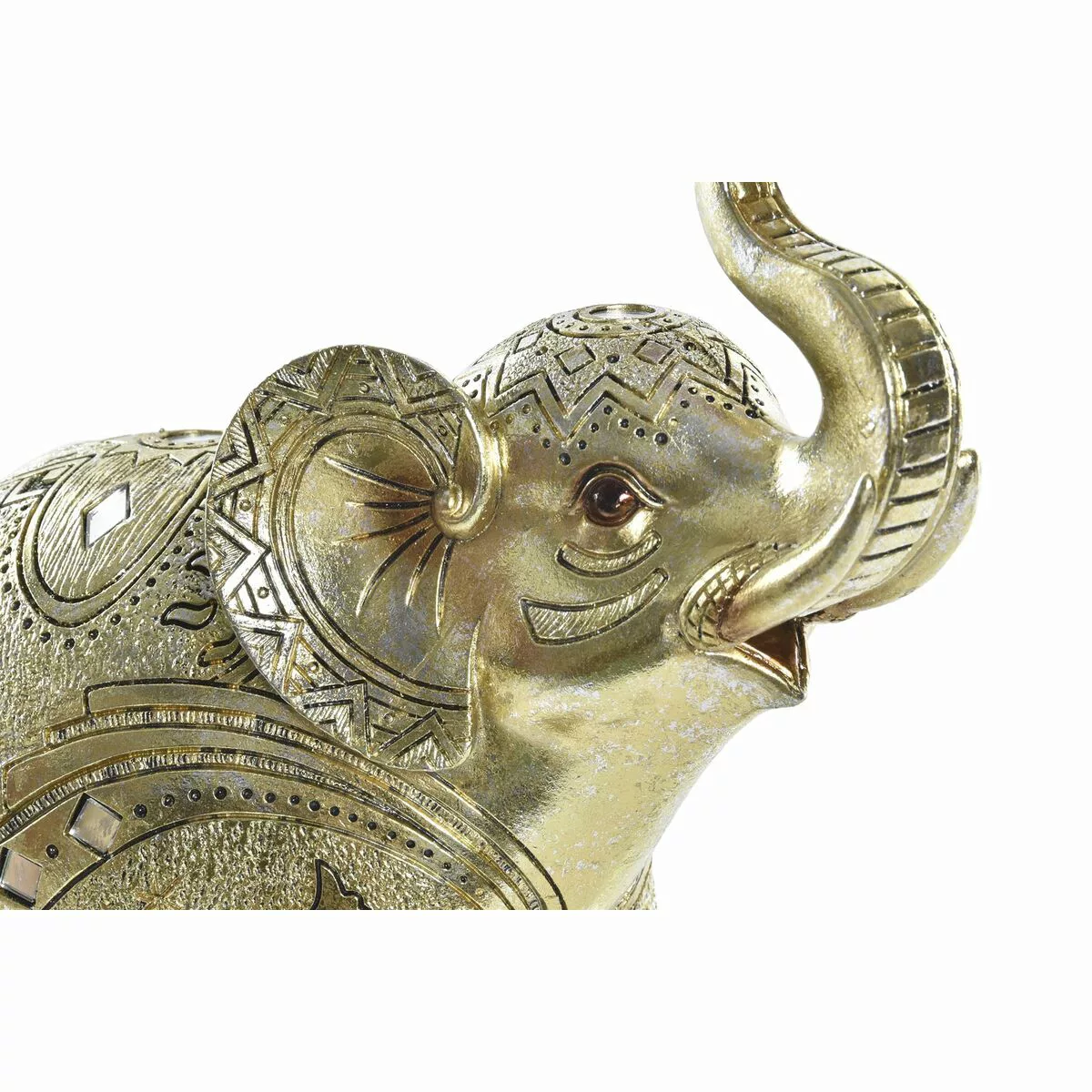Deko-figur Dkd Home Decor Elefant Golden Harz (24 X 10 X 24 Cm) günstig online kaufen