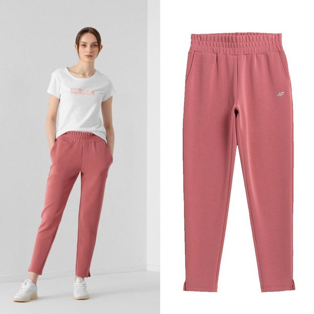 4F Leggings 4F - Damen Sport Yoga Baumwollhose, Jogginghose, rose günstig online kaufen