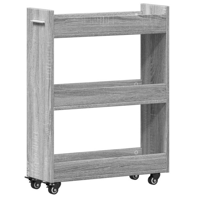 vidaXL Fächerschrank Schrank mit Rollen Grau Sonoma 60x22x79 cm Holzwerksto günstig online kaufen