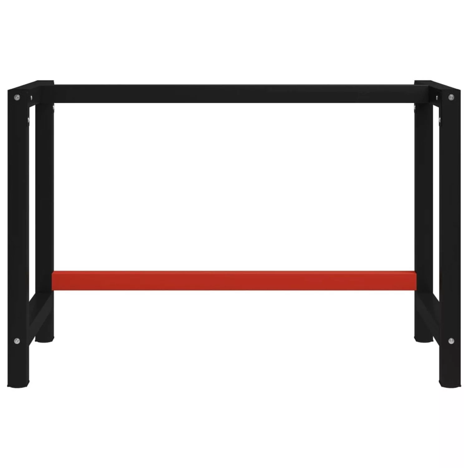 Werkbankgestell Metall 120x57x79 Cm Schwarz Und Rot günstig online kaufen