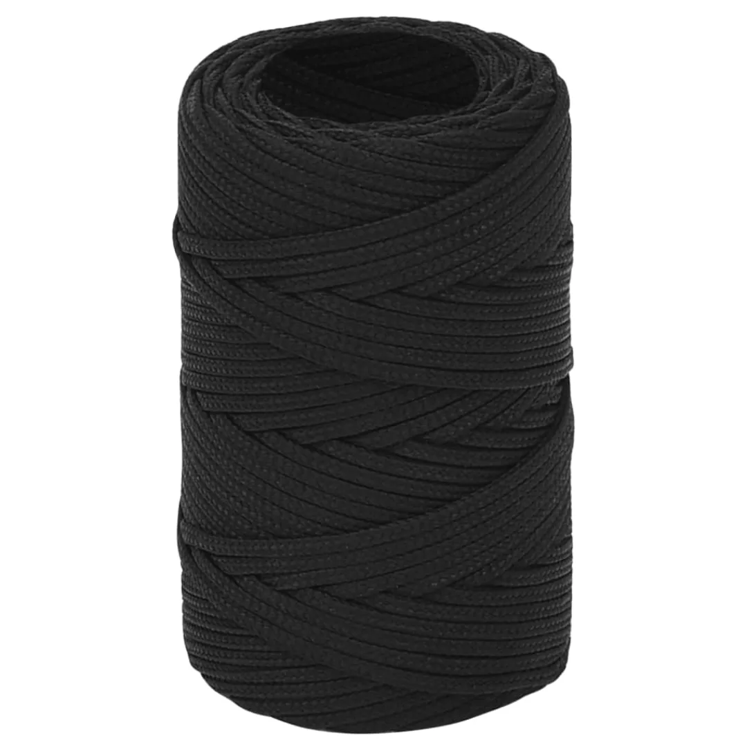 vidaXL Bootsseil Schwarz 2 mm 25 günstig online kaufen