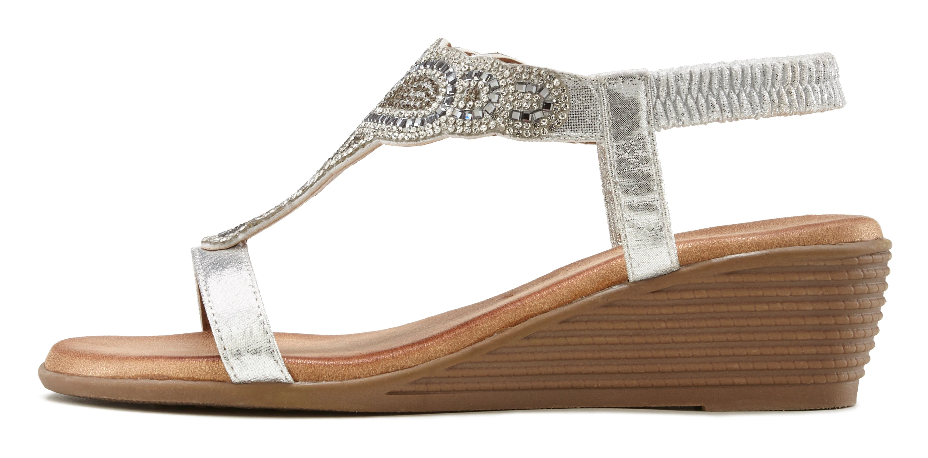 LASCANA Sandalette "Sommerschuh", Sandale, Sommerschuh mit leichtem Keilabs günstig online kaufen