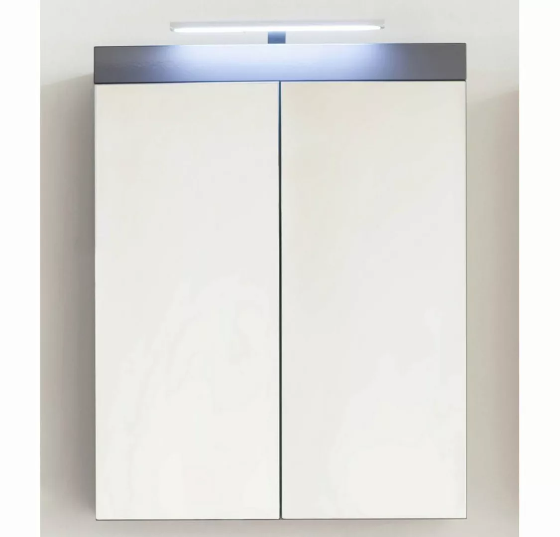 Lomadox Spiegelschrank Bad inkl. Beleuchtung ALTENA-19 in Grau Hochglanz, B günstig online kaufen