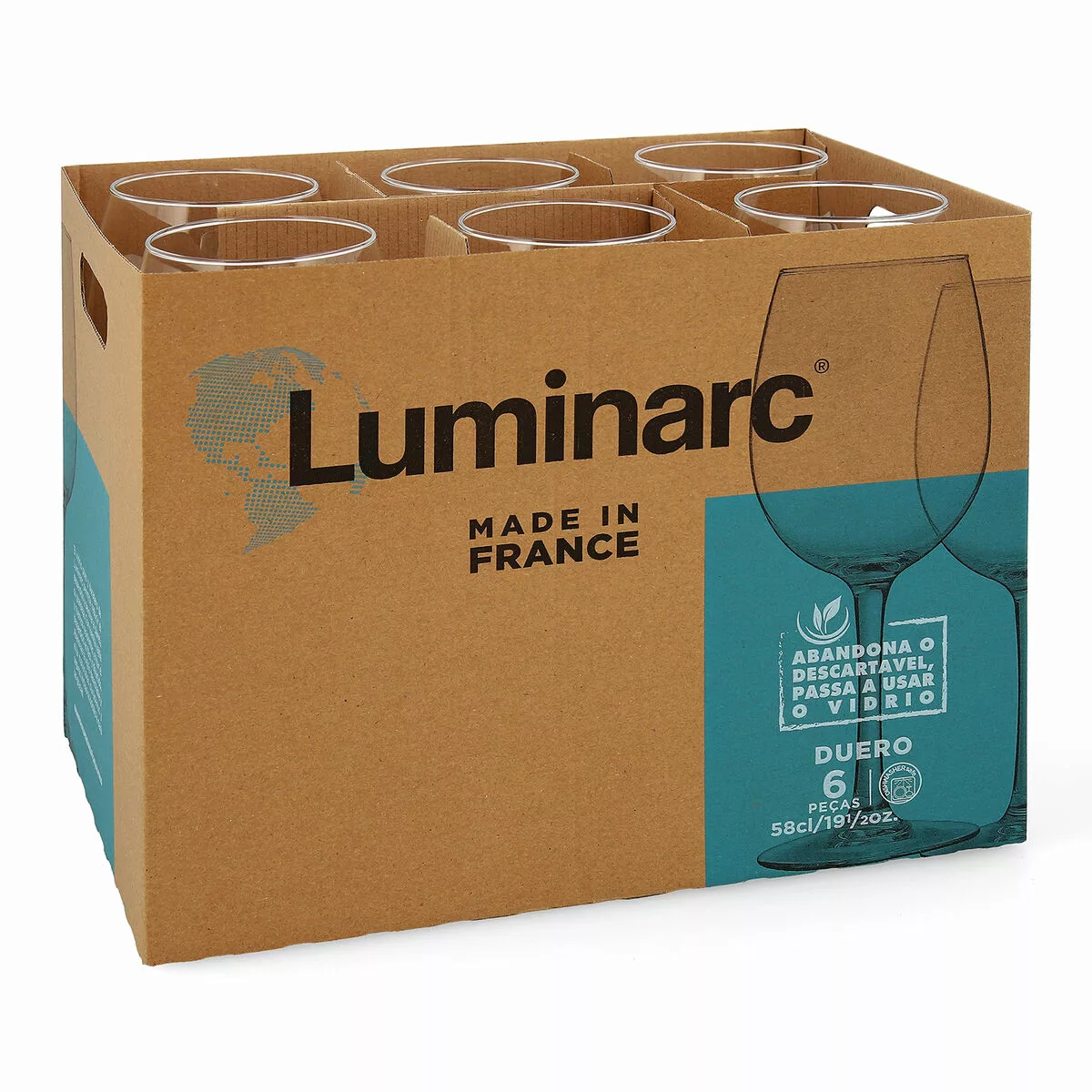 Weinglas Luminarc Duero Durchsichtig Glas (580 Ml) (6 Stück) günstig online kaufen