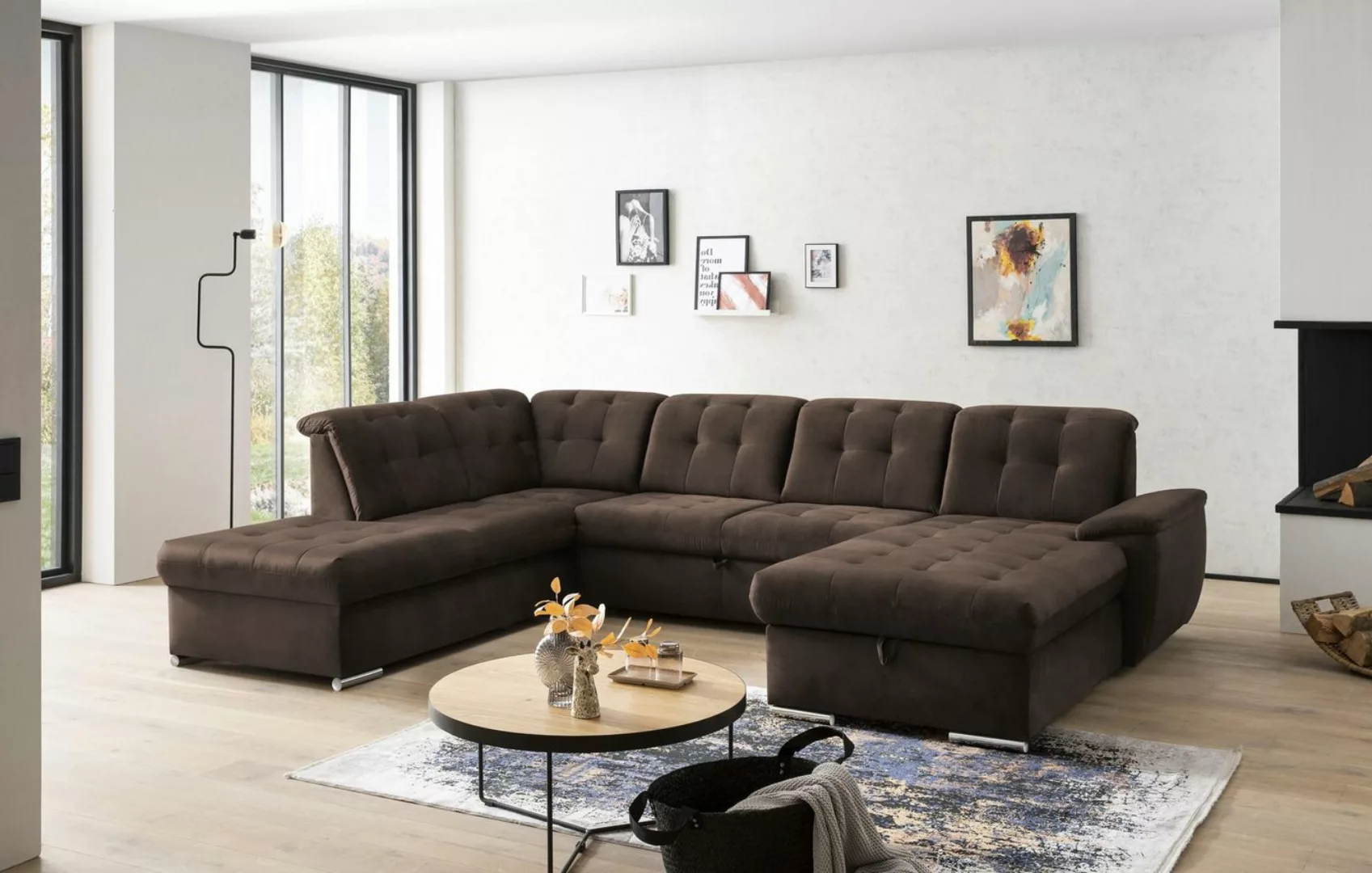 exxpo - sofa fashion Wohnlandschaft, 4 Teile, Kopfteilverstellung, wahlweis günstig online kaufen