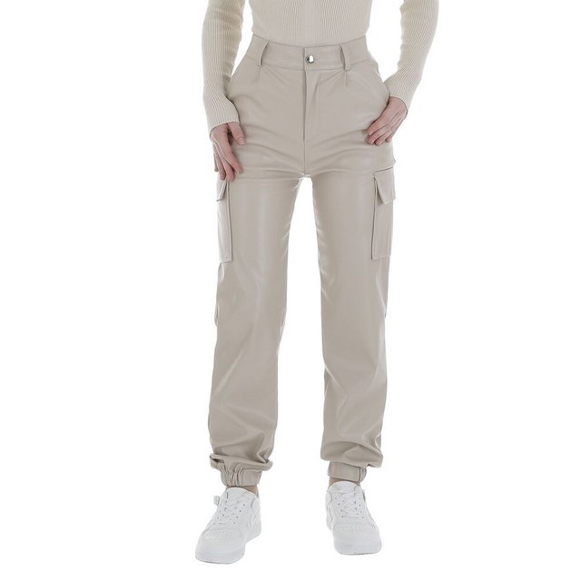 Ital-Design Lederimitathose Damen Freizeit (86365179) Stretch Jogginghose i günstig online kaufen