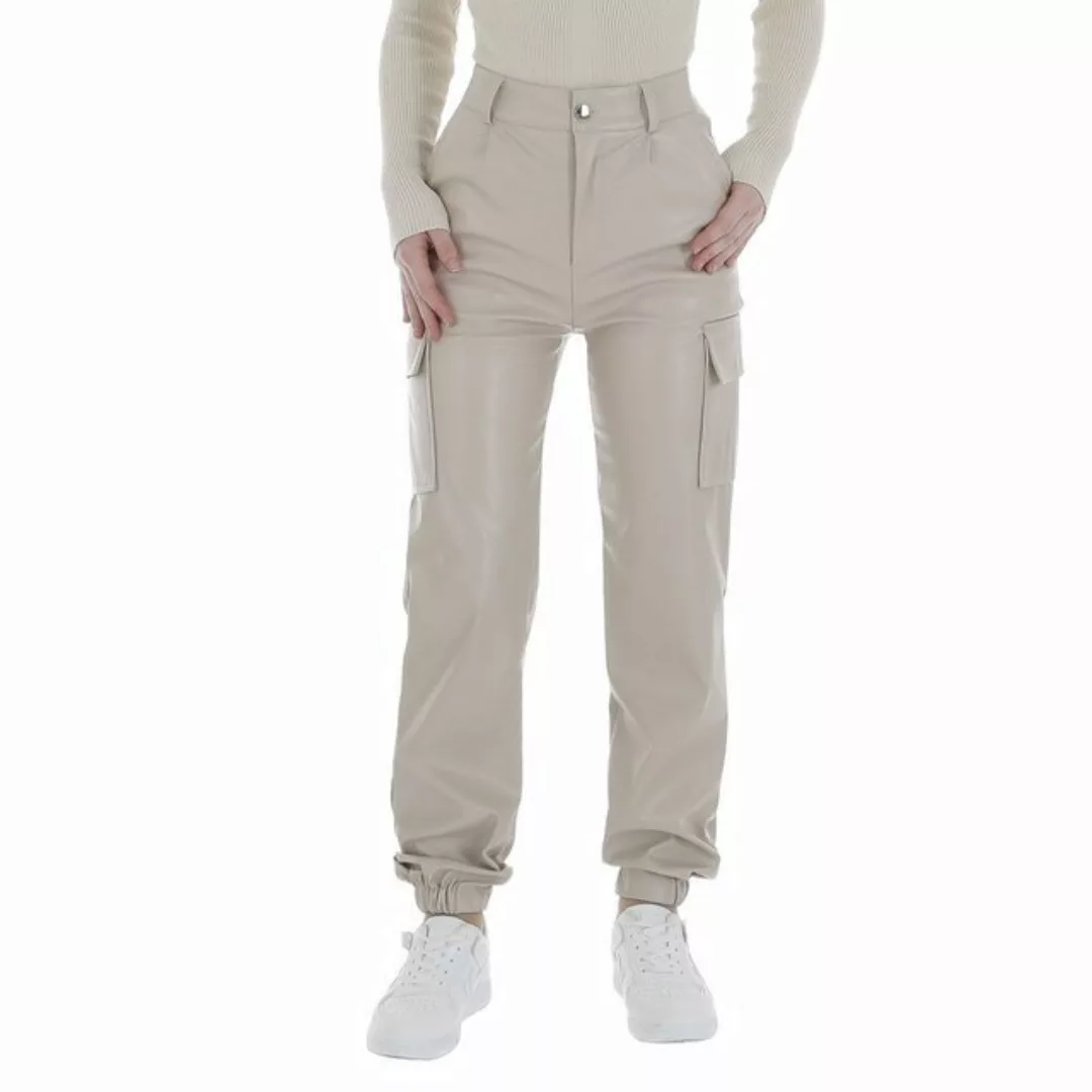 Ital-Design Lederimitathose Damen Freizeit (86365178) Stretch Jogginghose i günstig online kaufen