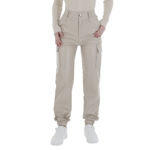 Ital-Design Lederimitathose Damen Freizeit (86365180) Stretch Jogginghose i günstig online kaufen