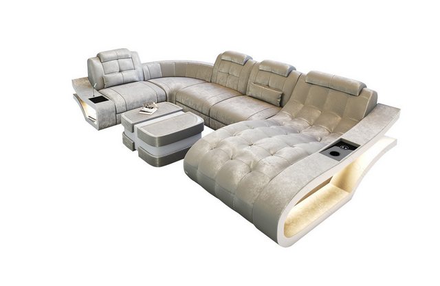 Sofa Dreams Wohnlandschaft Polster Stoff Sofa Couch Elegante S - U Form Sto günstig online kaufen