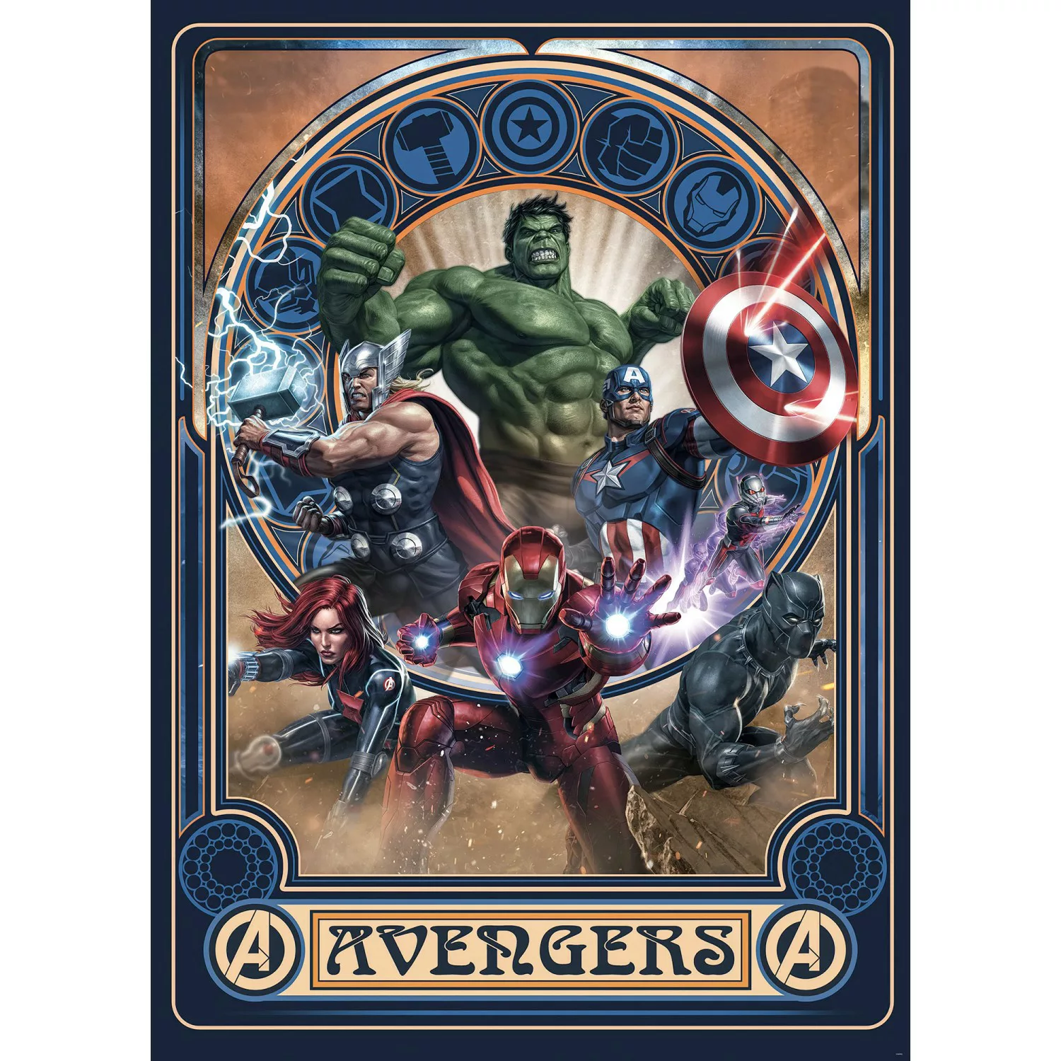 Komar Vliestapete »Avengers Ornament« günstig online kaufen