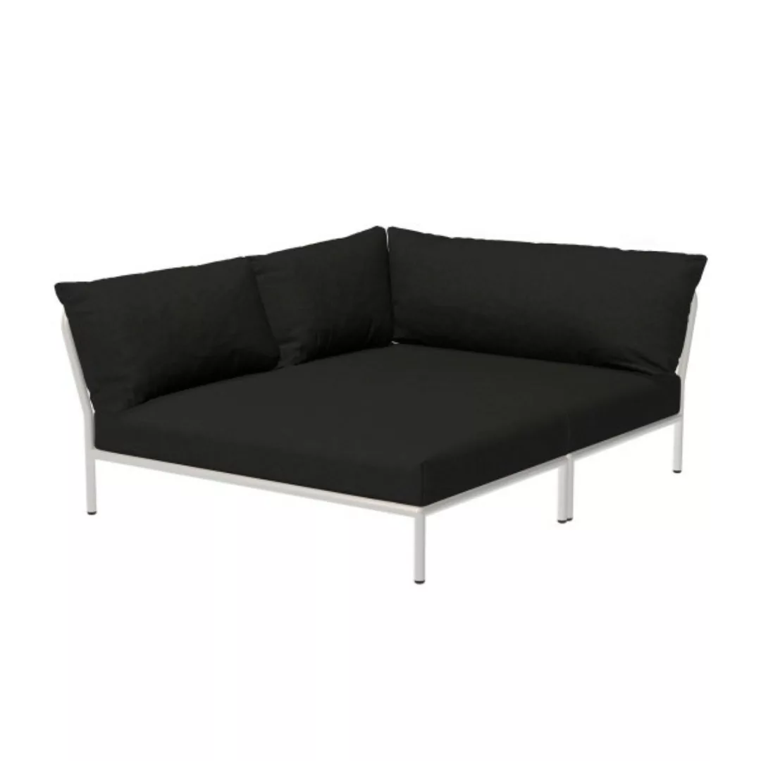 LEVEL2 Outdoor Eck-Sofa Lounge-Modul 5 Kohle Weiß Links günstig online kaufen