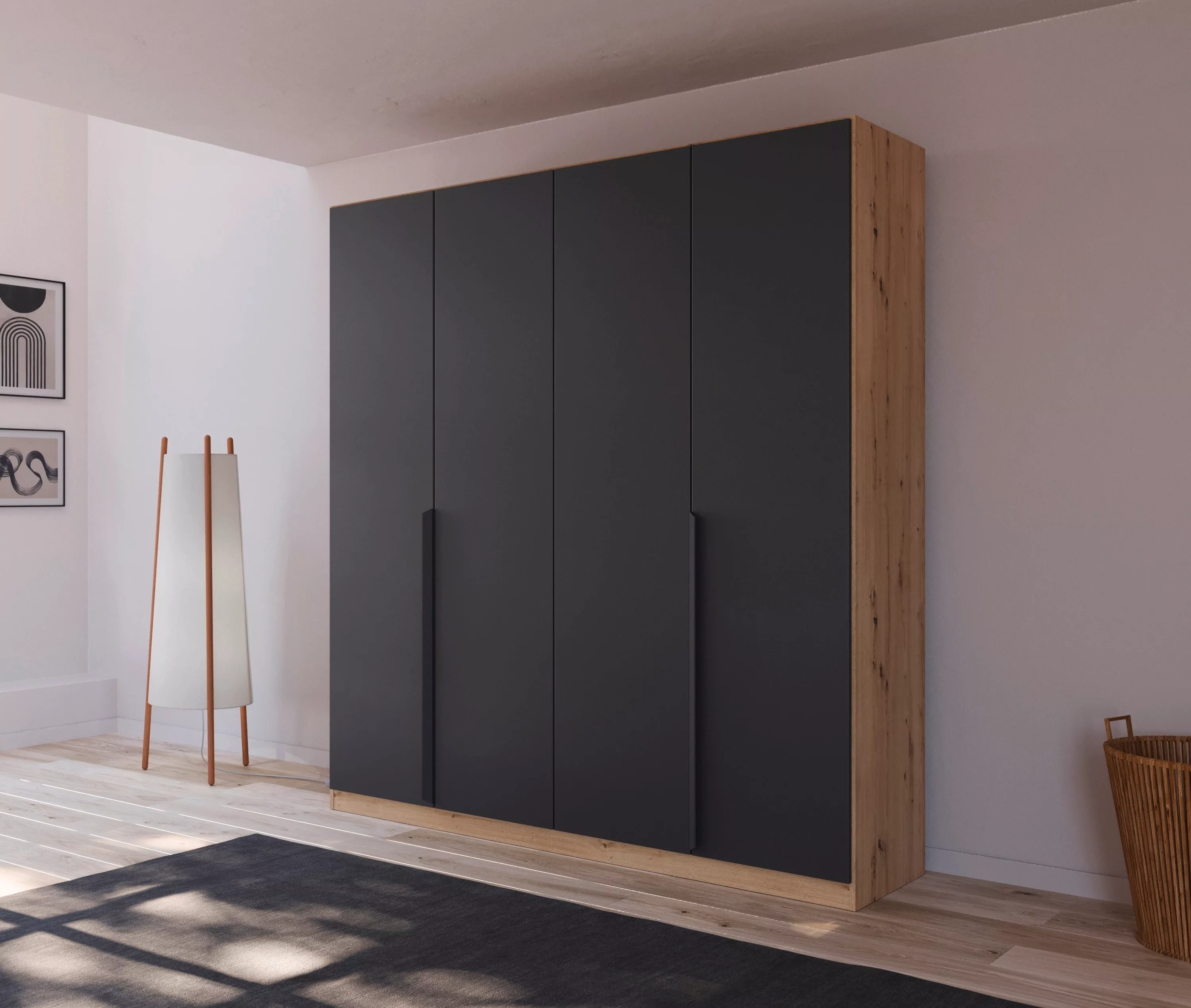 rauch Drehtürenschrank "Dark&Wood by Quadra Spin", im Industrial Style mit günstig online kaufen