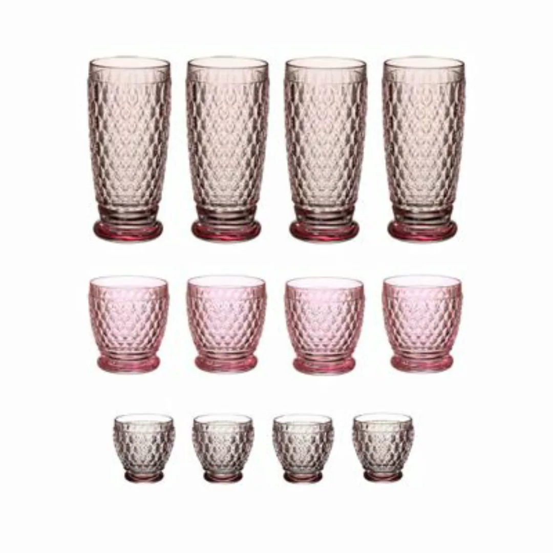 Villeroy & Boch Boston Coloured Bar Gläserset 12er Set rosa Trinkgläser günstig online kaufen