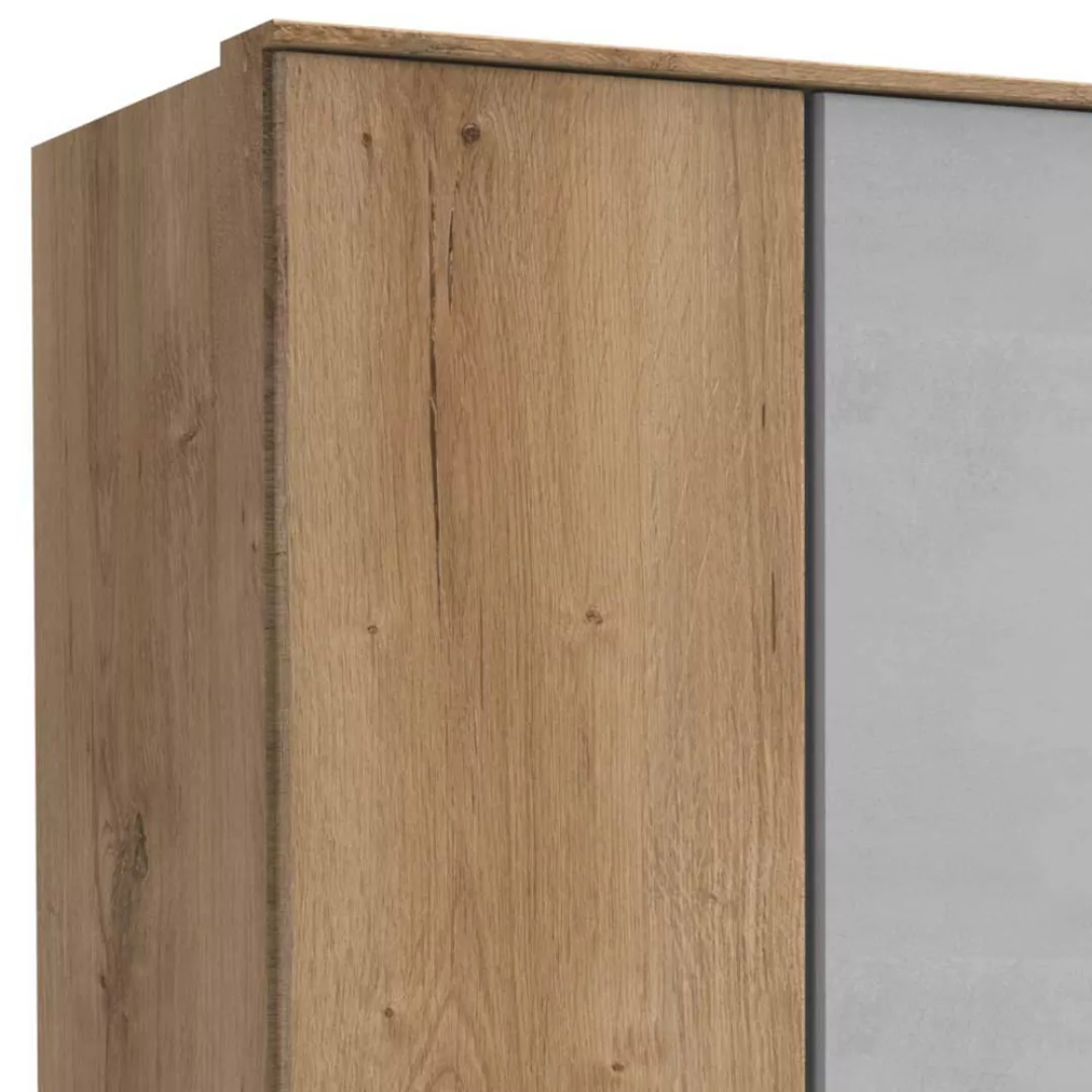 Drehtürenschrank mit Schubladen in modernem Design 199 cm hoch günstig online kaufen