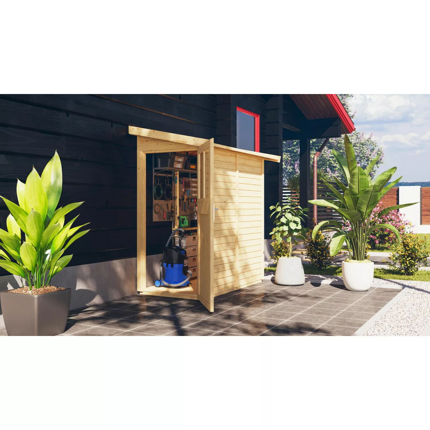 Karibu Gartenhaus Ulvsund Naturbelassen 99 cm x 182 cm günstig online kaufen