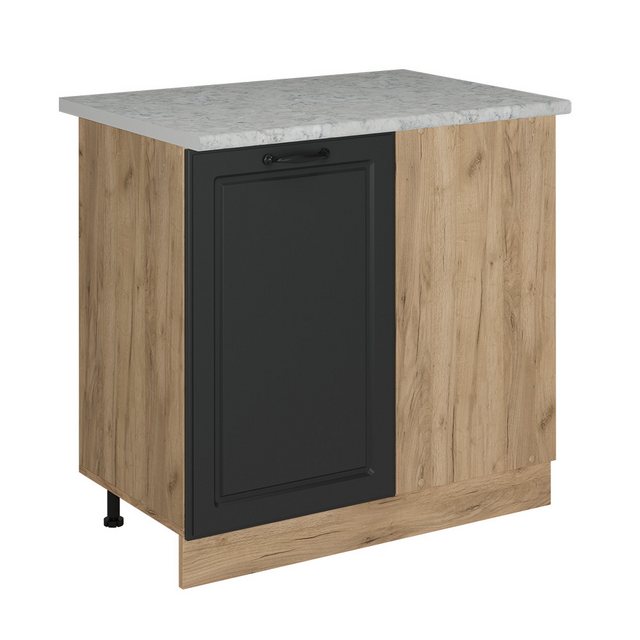 Vicco Eckunterschrank R-Line, Anthrazit Landhaus/Goldkraft Eiche, 86 cm AP günstig online kaufen