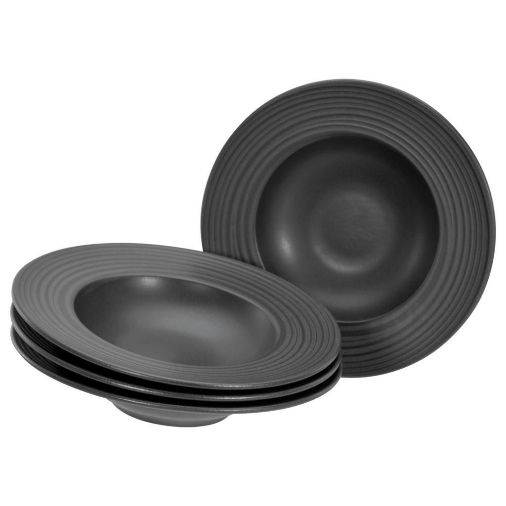 CreaTable Pastateller-Set Lava Stone schwarz Steinzeug D: ca. 32 cm günstig online kaufen